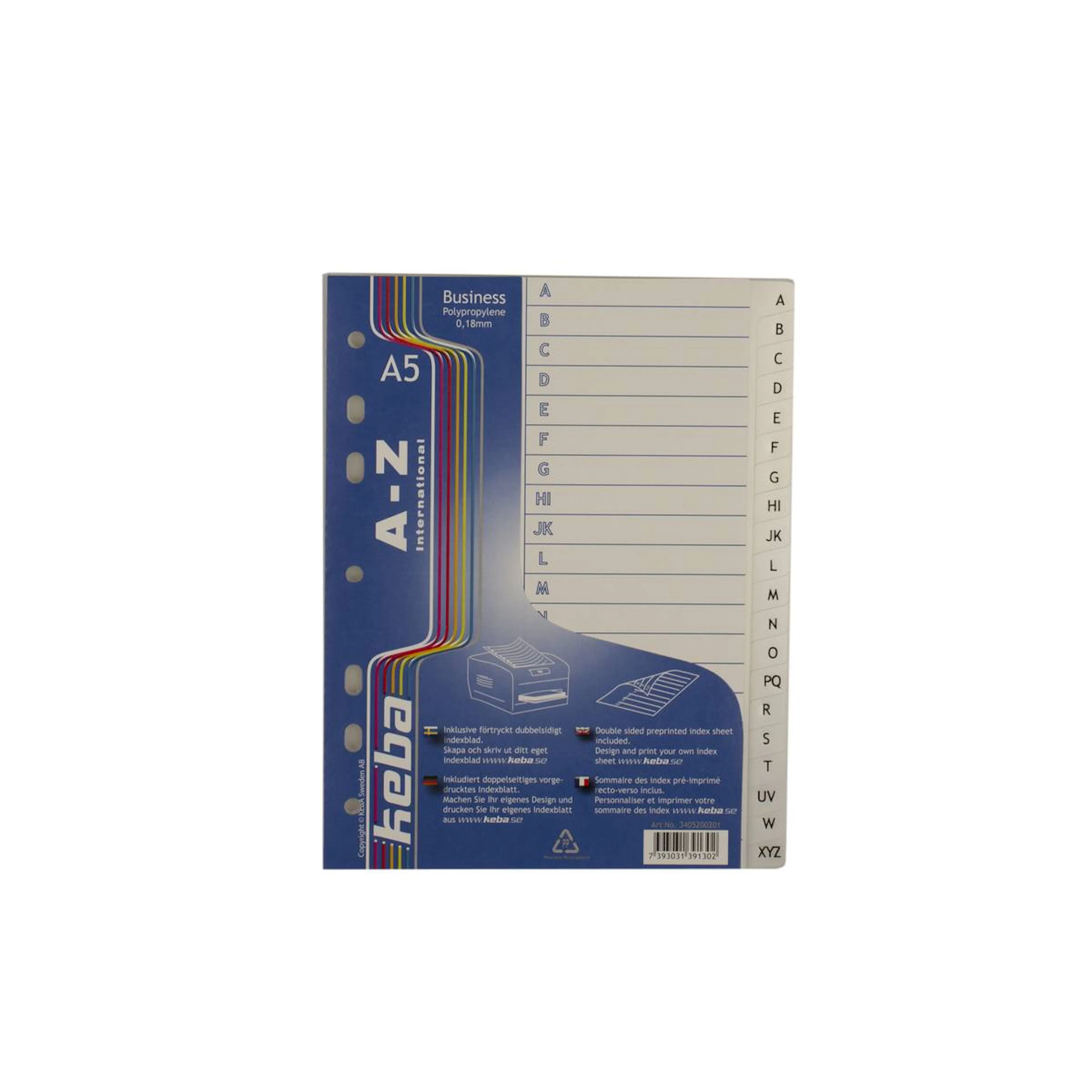 Register KEBA Business A5 0,18 mm PP A-Z