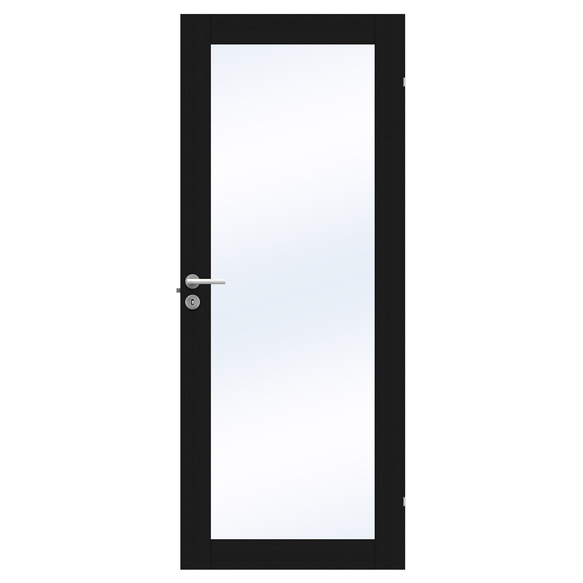 Innerdörr Swedoor Unique GW01L Svart Ek Klarglas 925X2040 BxH: 100x210 cm, Svart Ekfanér