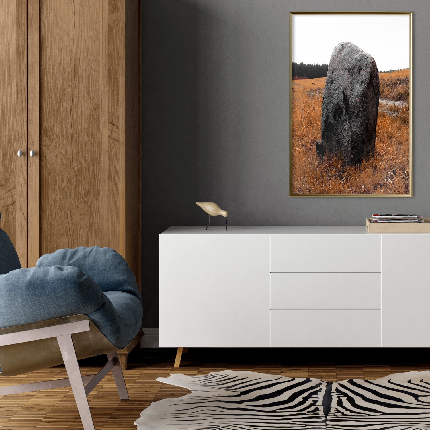 Poster Artgeist Affisch Field Signpost