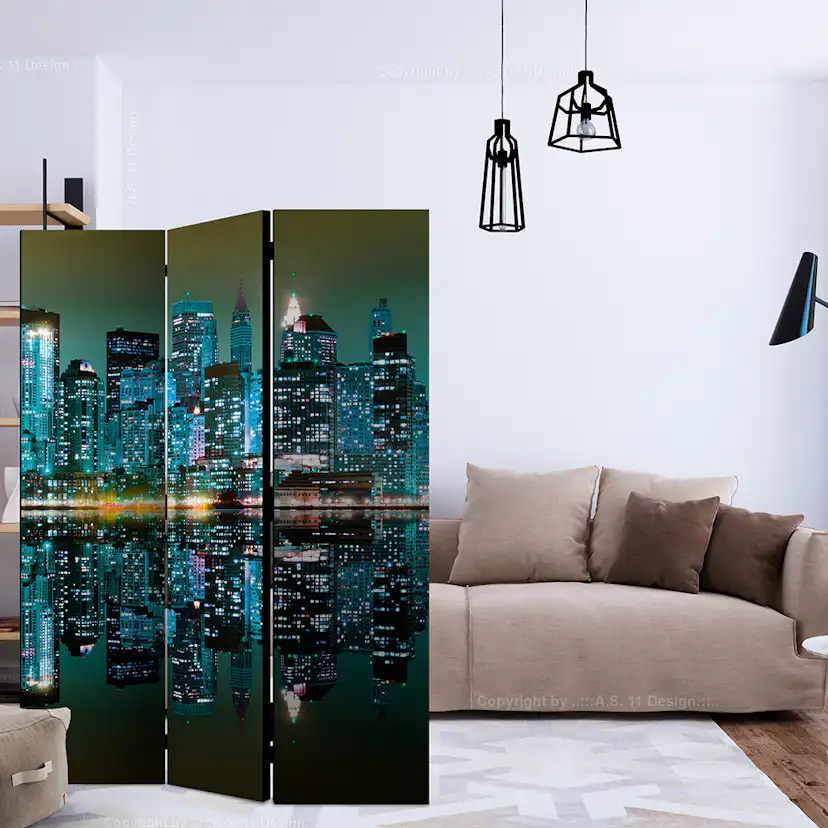 Rumsavdelare Arkiio Gold Reflections NYC 135x172 cm