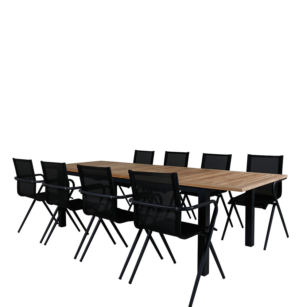 Matgrupp Venture Home Perla med 8 Aspen Matstolar