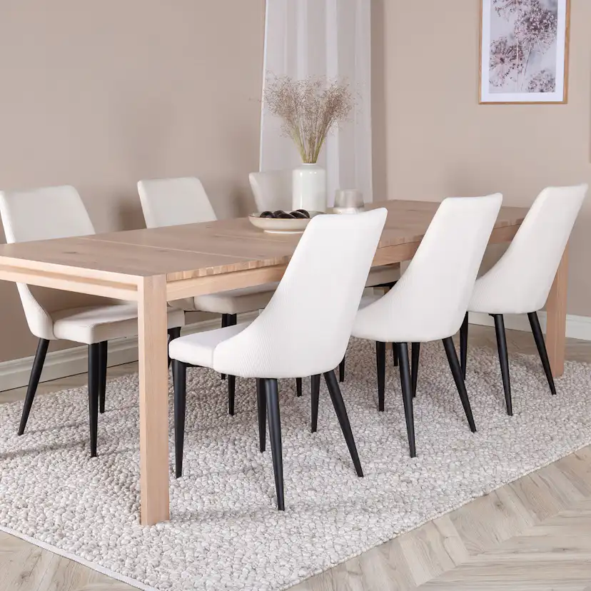 Matgrupp Venture Home Slider Förlängningsbart med 6 Leone stolar