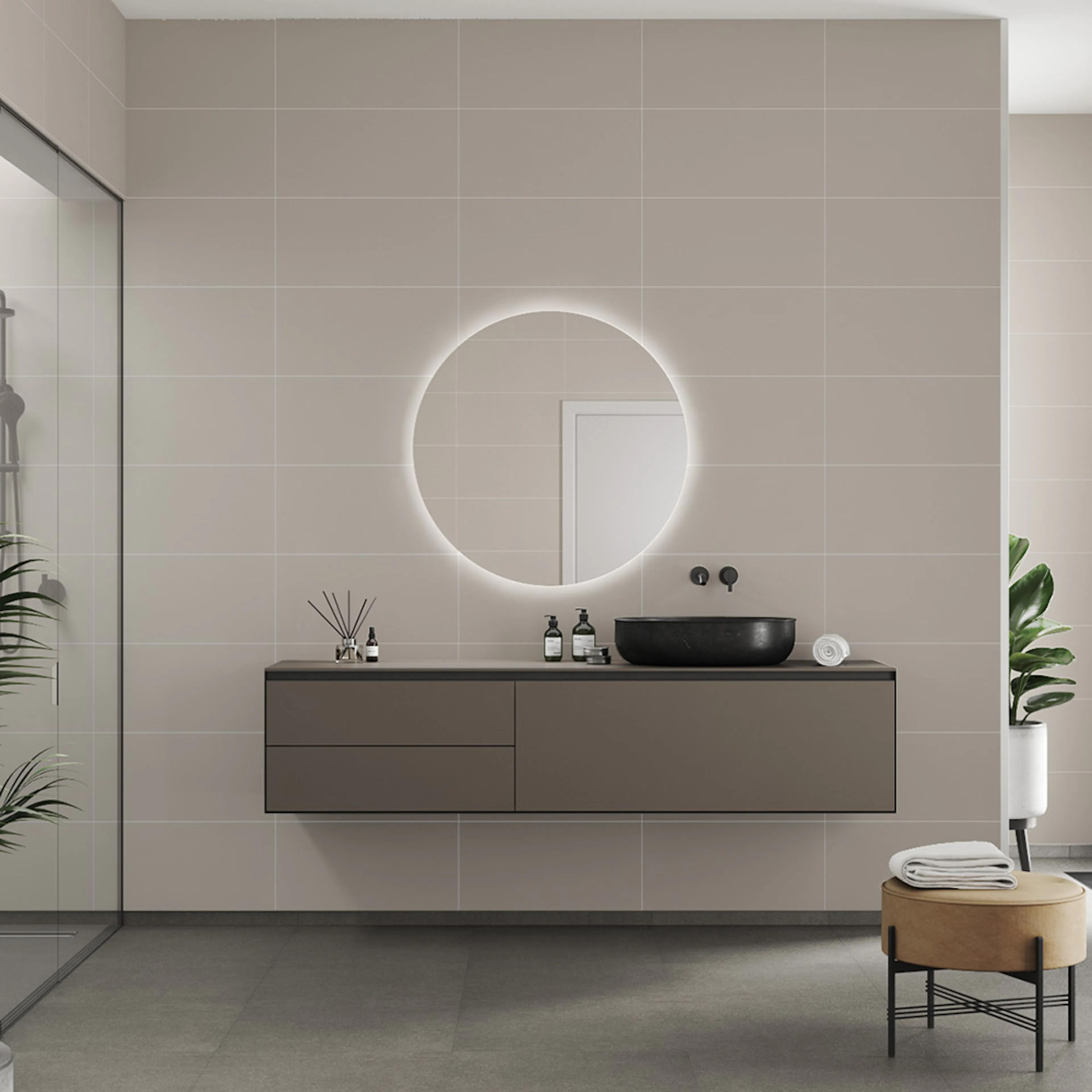 Våtrumsskiva Fibo 5200-LM6030 EM Warm Grey 10x620x3020 mm