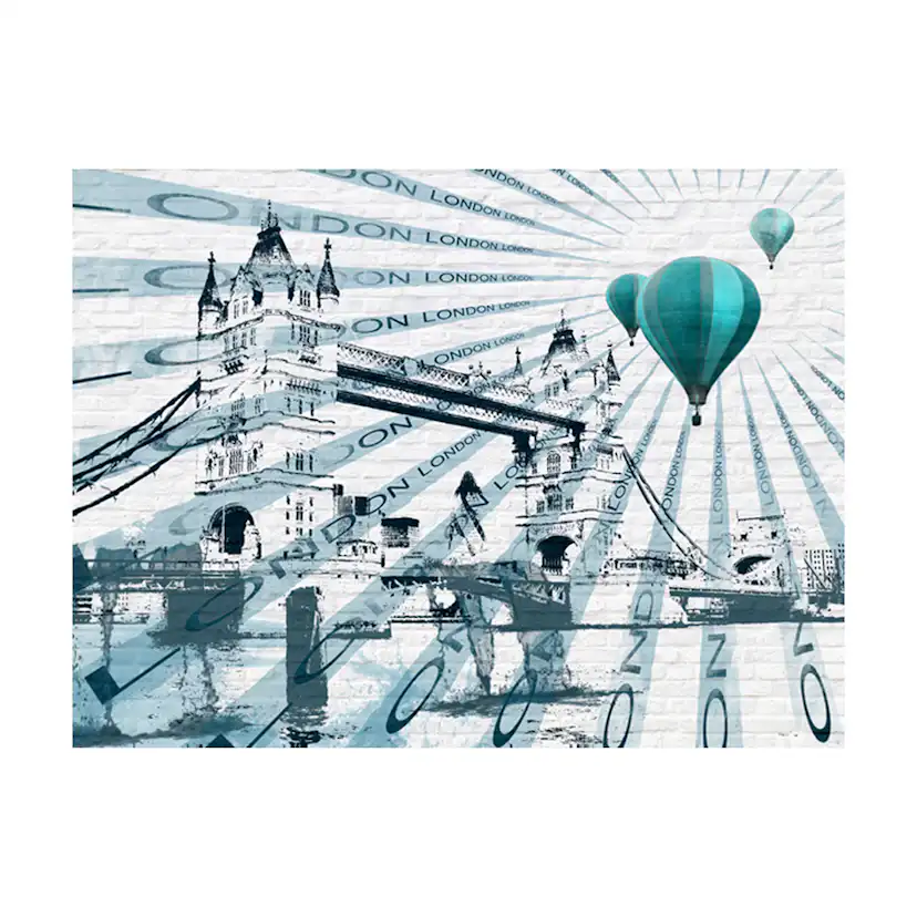 Fototapet Arkiio Ballon Flygning Över Tower Bridge