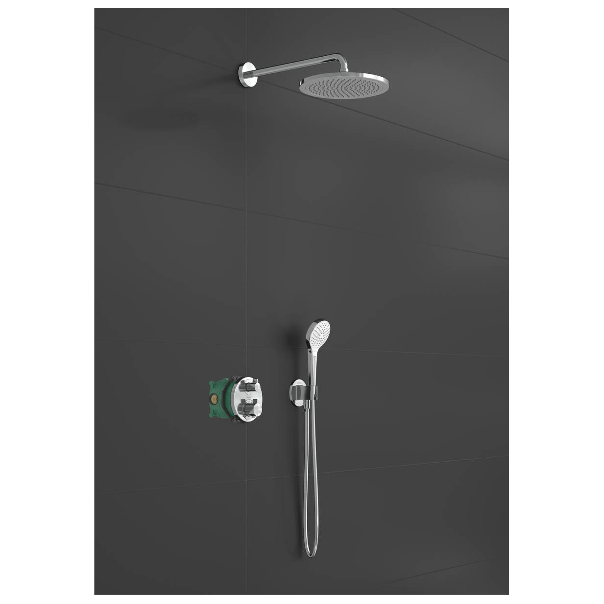 Takduschset Hansgrohe Croma 280 Ecostat S för Inbyggnad 1jet