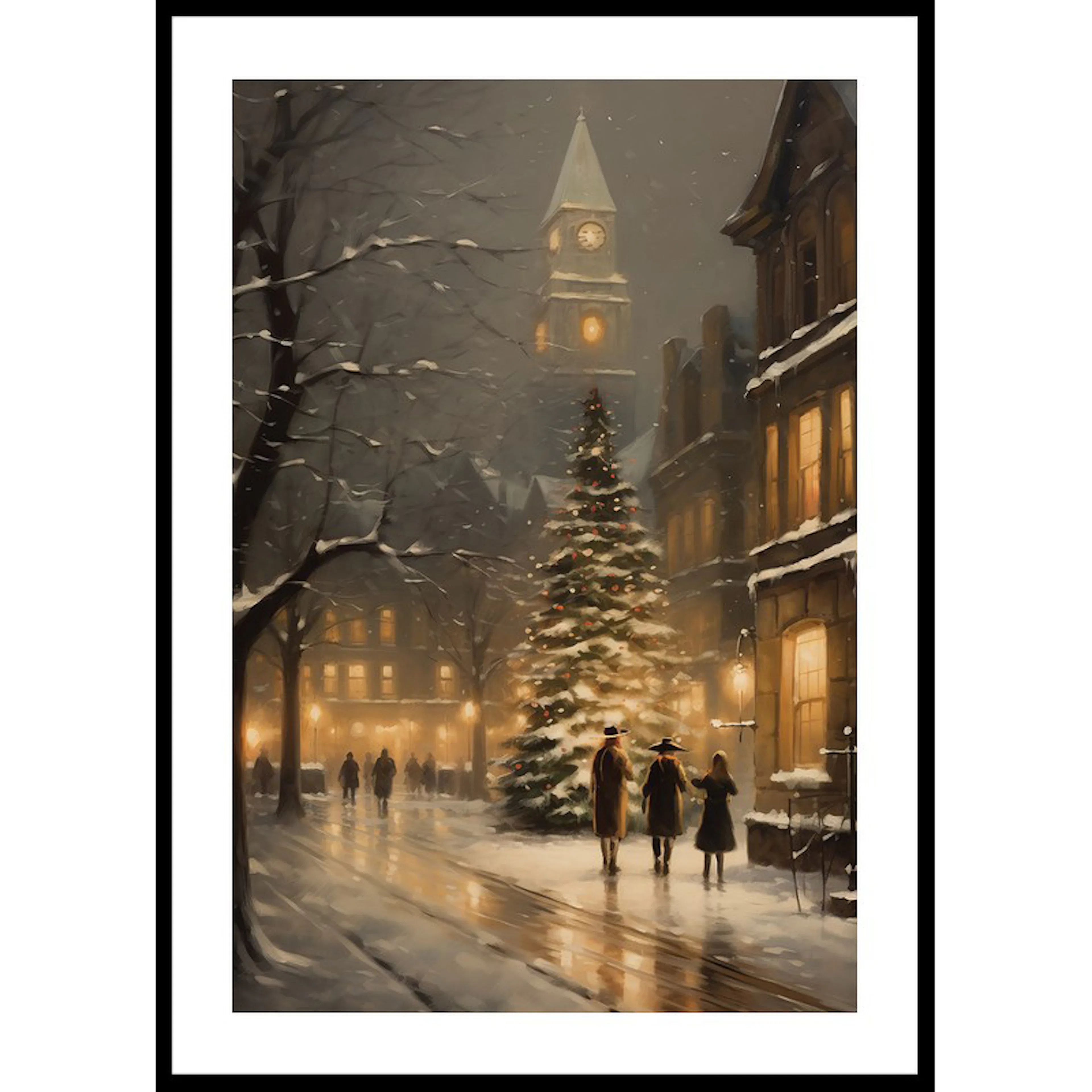 Christmas Town By Night 30x40 30x40 cm