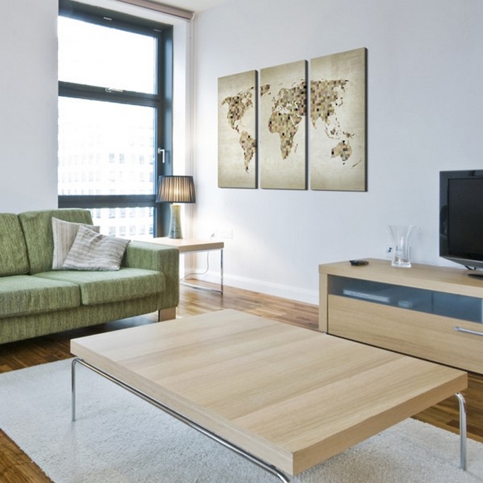 Tavla Arkiio Beige Nyanser Av Världen Triptych