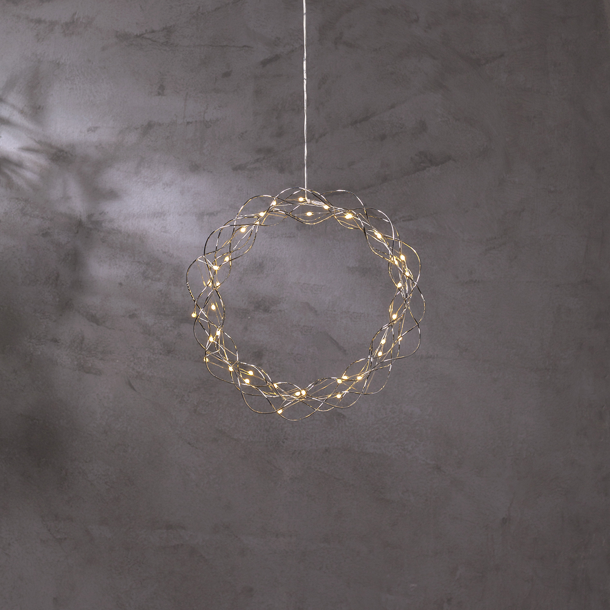 Hängande Dekoration Star Trading Curly Krans LED