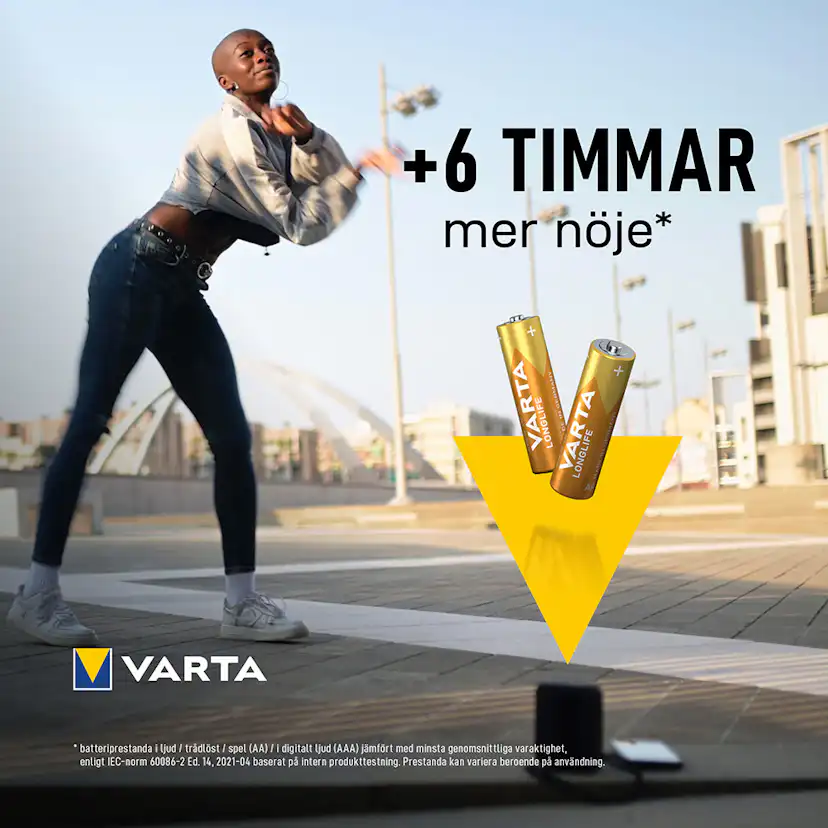 Batteri VARTA Alkaliska Longlife LR6/AA 4-Pack