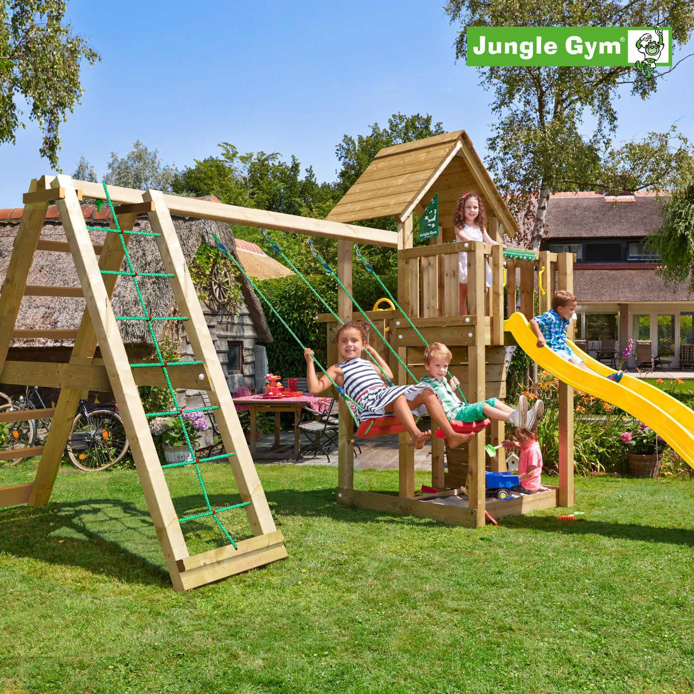 Lektorn Jungle Gym Cubby Komplett Inkl Climb Modul X'tra och Rutschkana