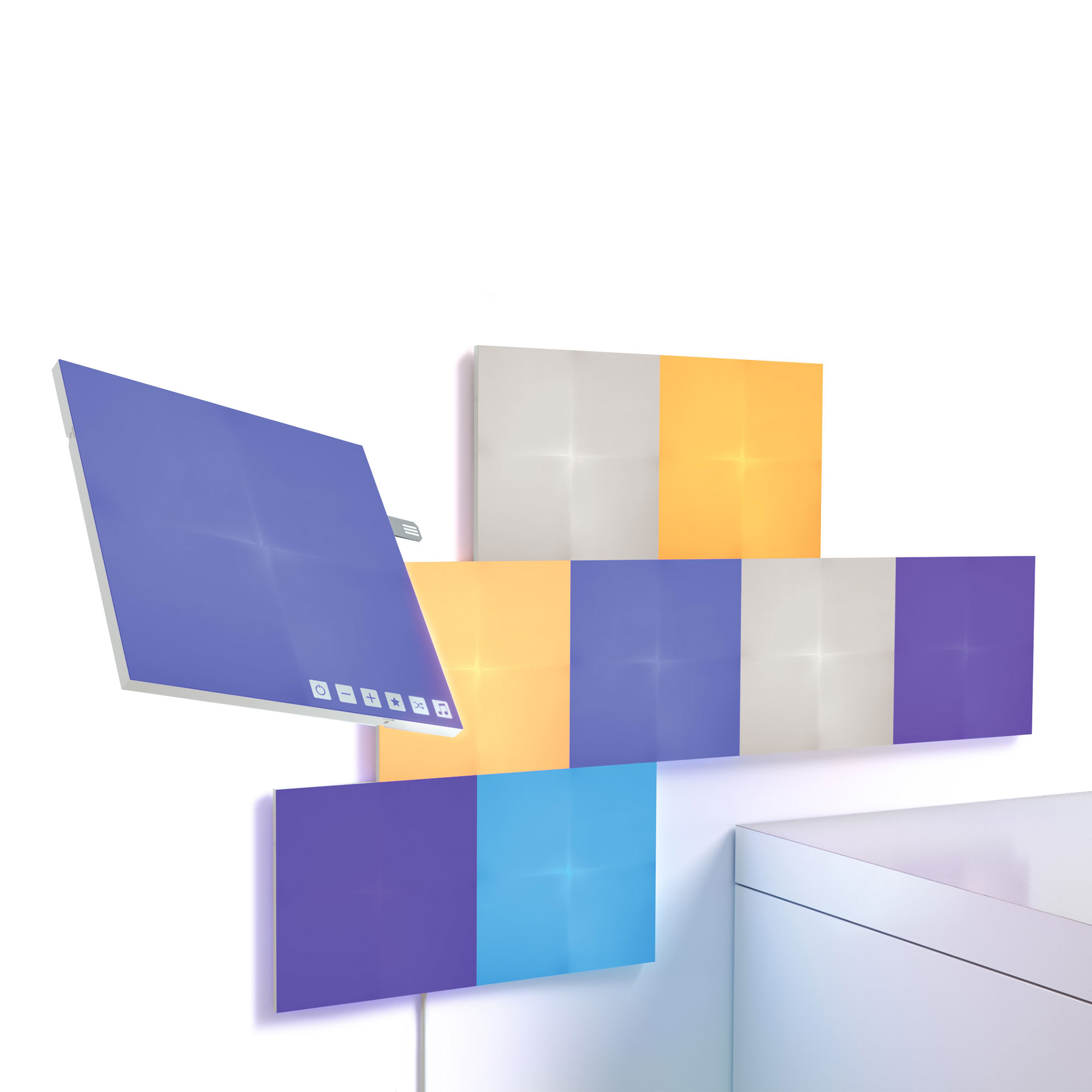 Belysningssystem Nanoleaf Canvas Startkit 9-pack