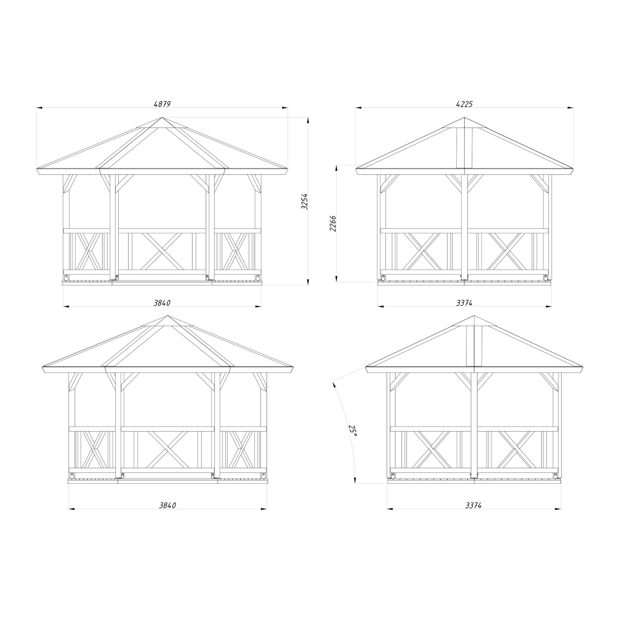 Paviljong Palmako Betty 9,9 m2