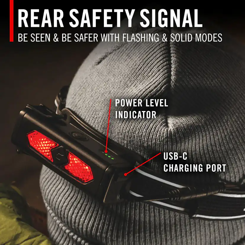 Uppladdningsbar Coast RL35R Pannlampa med röststyrning 1000 lumen