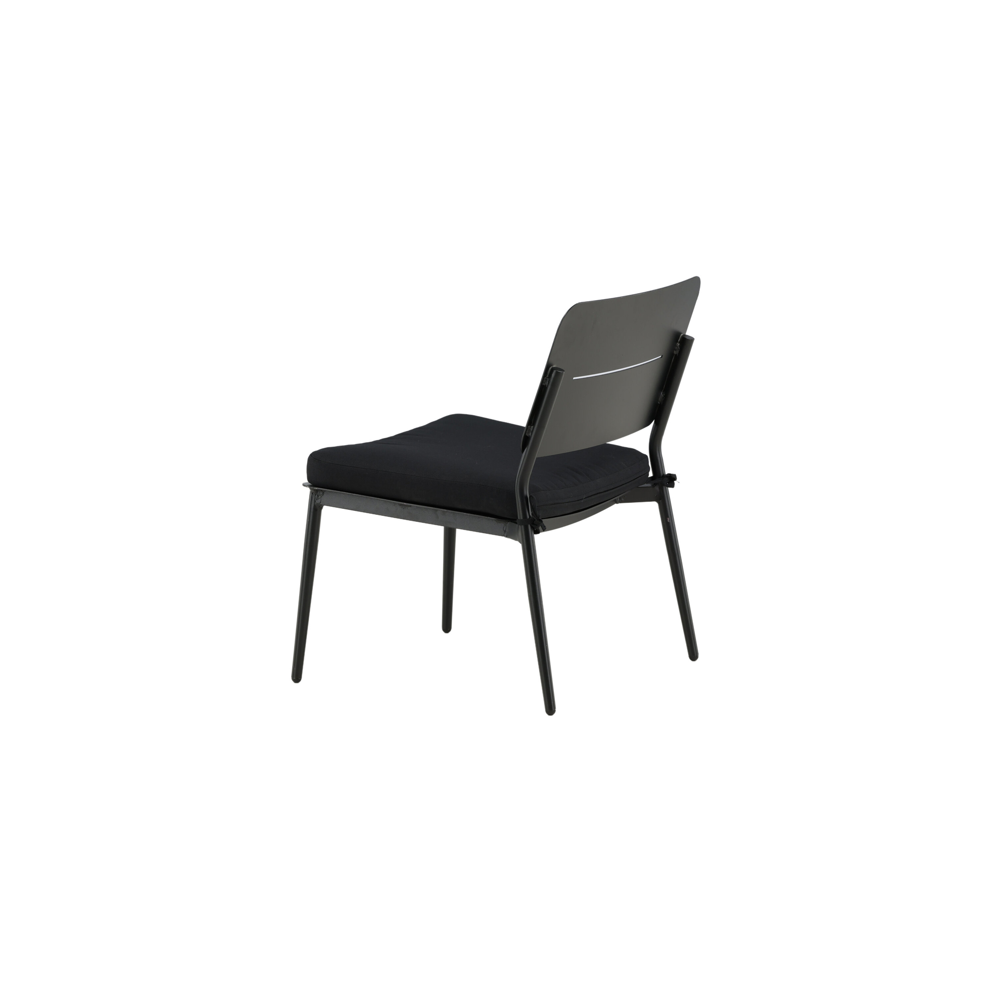 Lina lounge Chair - Black / Black Cushion Svart