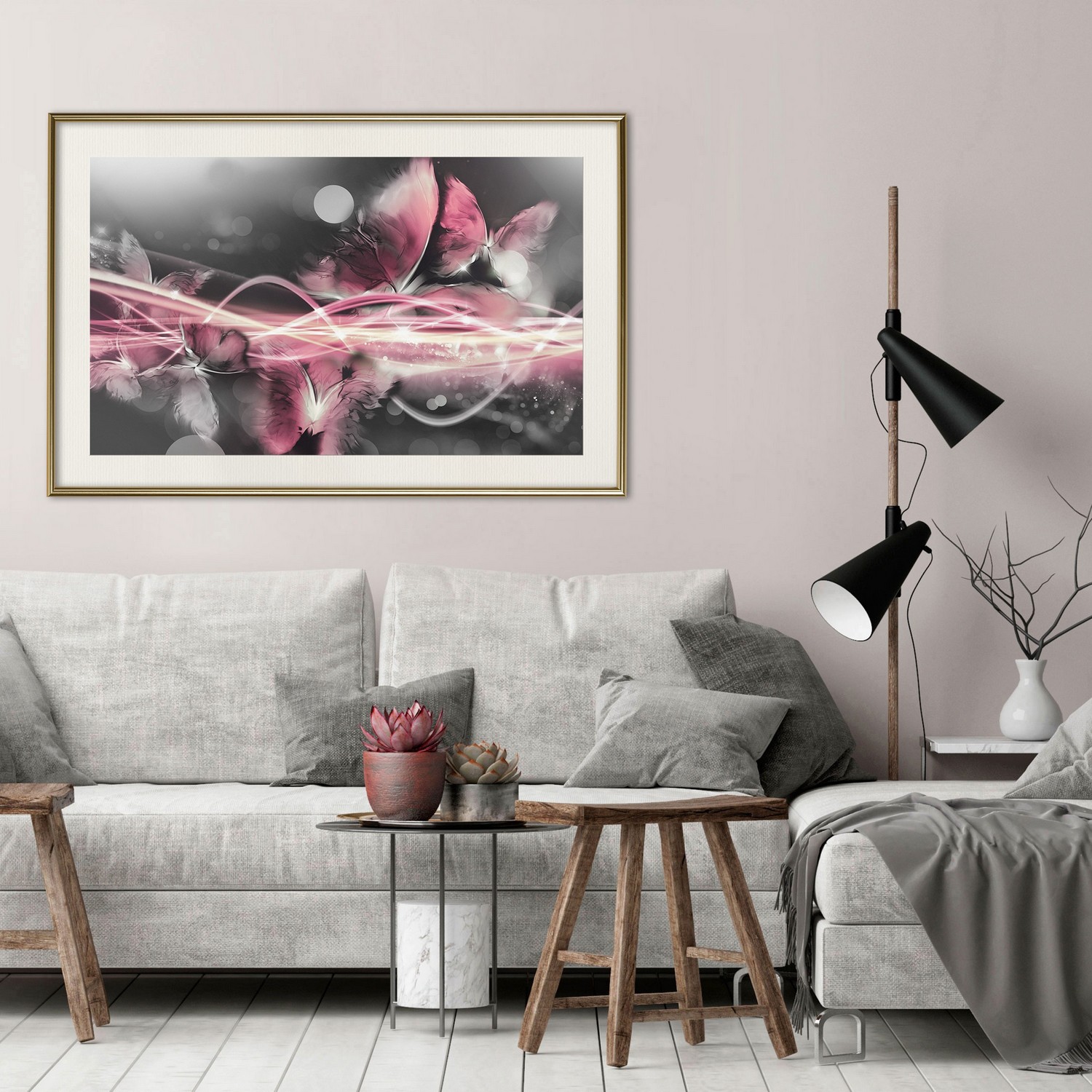 Poster Artgeist Affisch Butterfly Flame