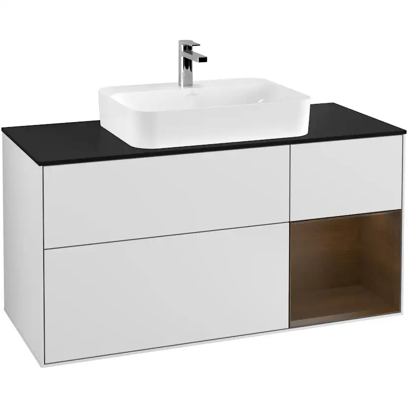 Tvättställsskåp Villeroy & Boch Finion med 3 Lådor Hylla och Bänkskiva för Ytmonterat Tvättställ