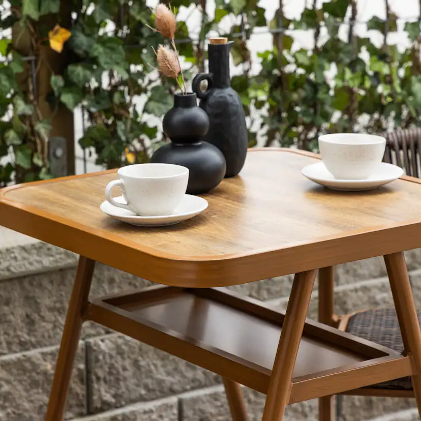 Caféset Venture Home Amadora Trädgårdsgrupp i Brun Aluminium