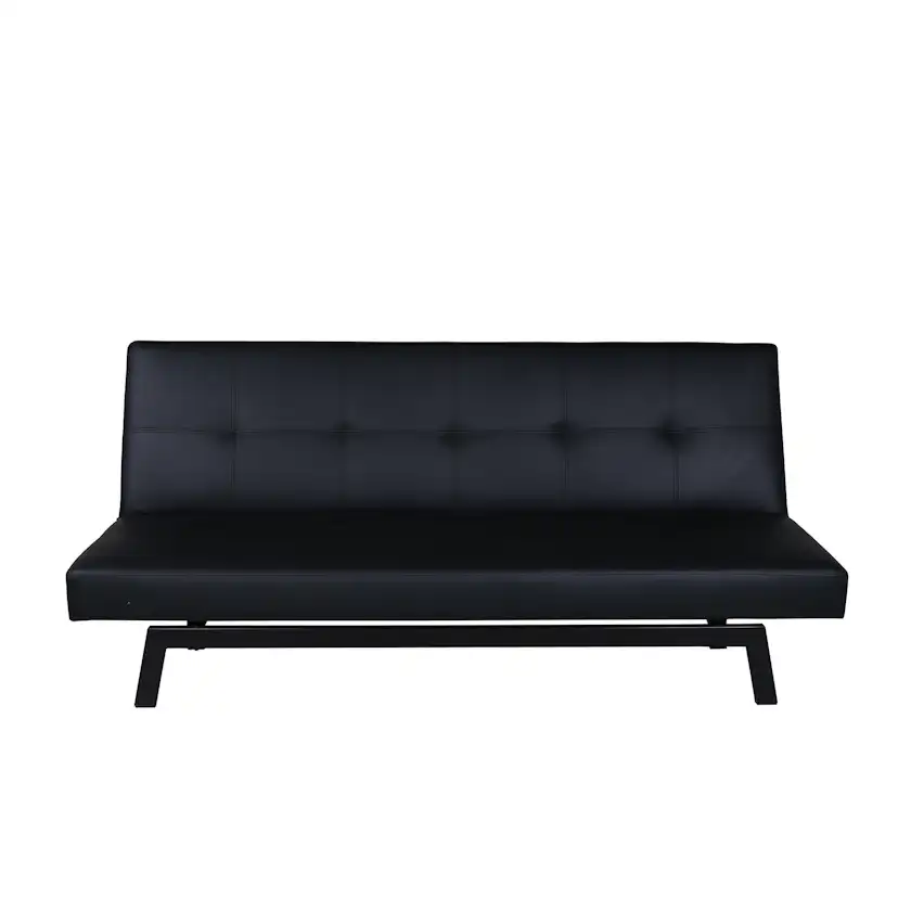 Bäddsoffa Venture Home Bodil Svart Konstläder 2-sitssoffa 180x80x55 cm 1 Sovplats