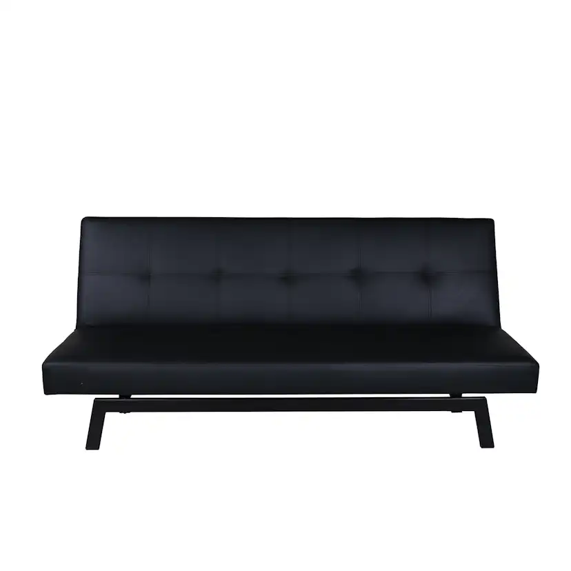 Bäddsoffa Venture Home Bodil Svart Konstläder 2-sitssoffa 180x80x55 cm 1 Sovplats