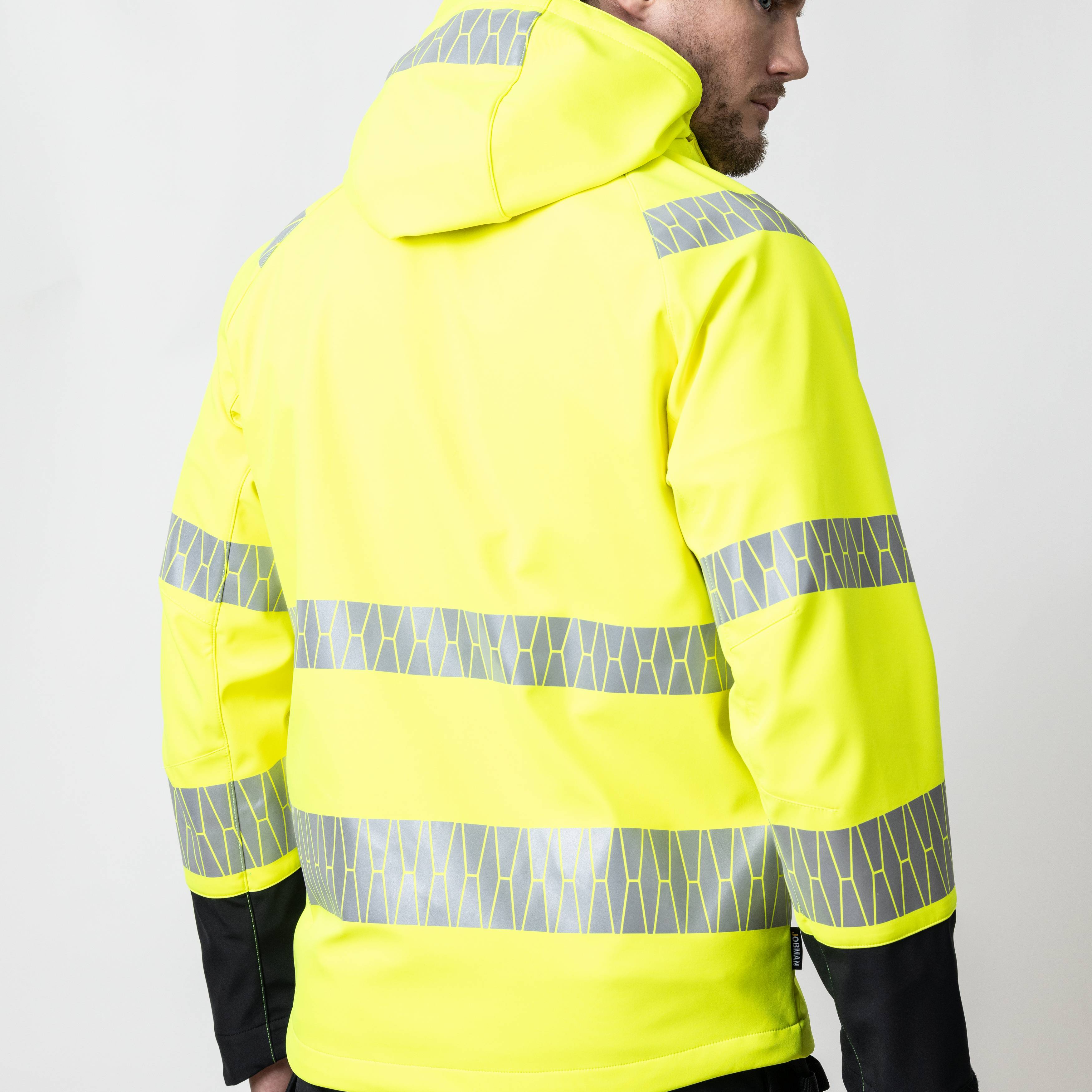 Softshelljacka Jobman Varsel Gul/Svart