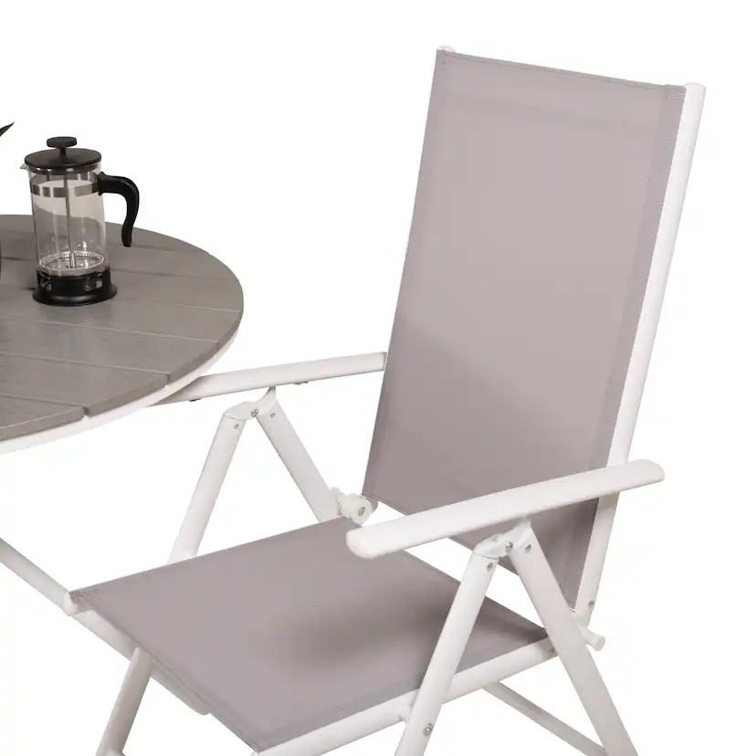 Cafégrupp Venture Home Pincy Ø 90 med 2 Bront Trädgårdsstolar Utomhus