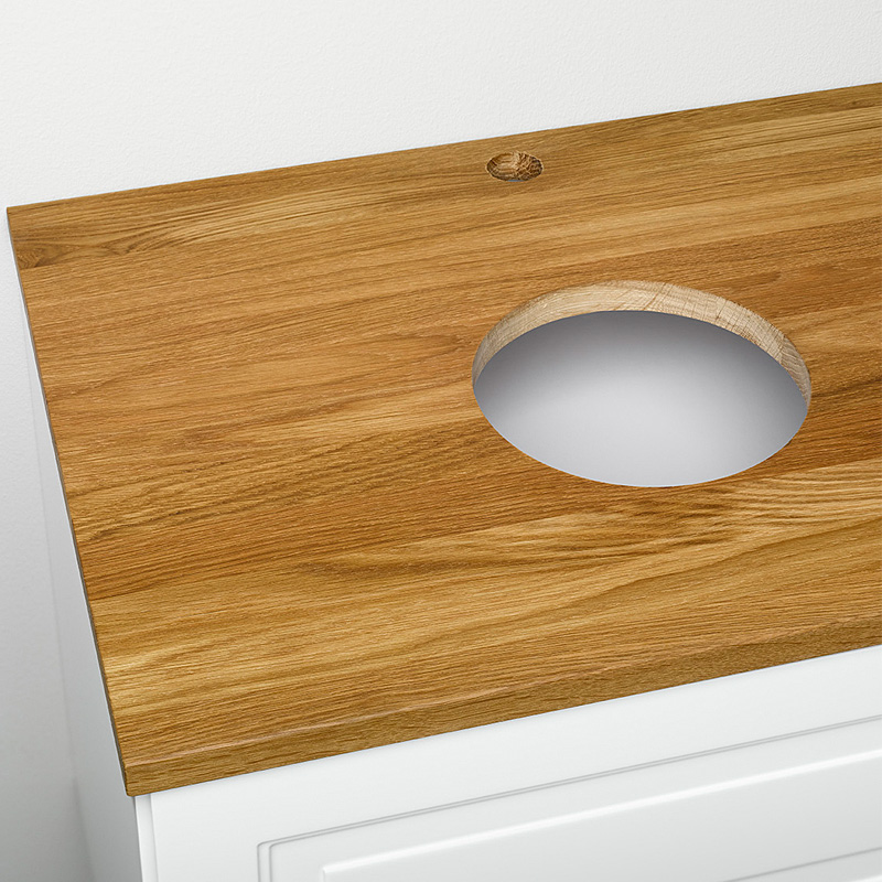 BÄNKSKIVA 810X462X20 MASSIV EK B: 810 mm - Massiv Ek