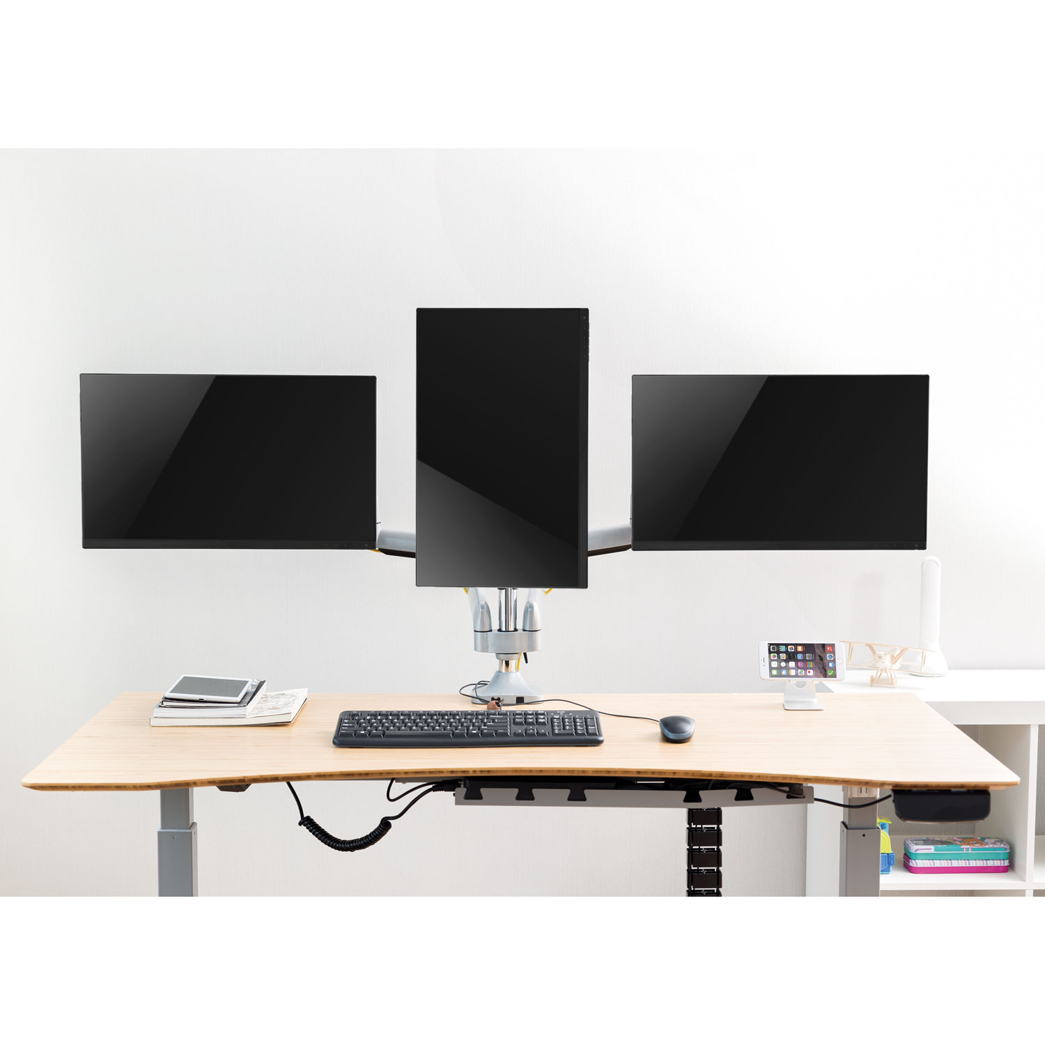 Monitorarm LogiLink Trippel 13-32 tum Gas