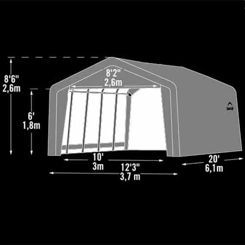 Garagetält gop 23 m2