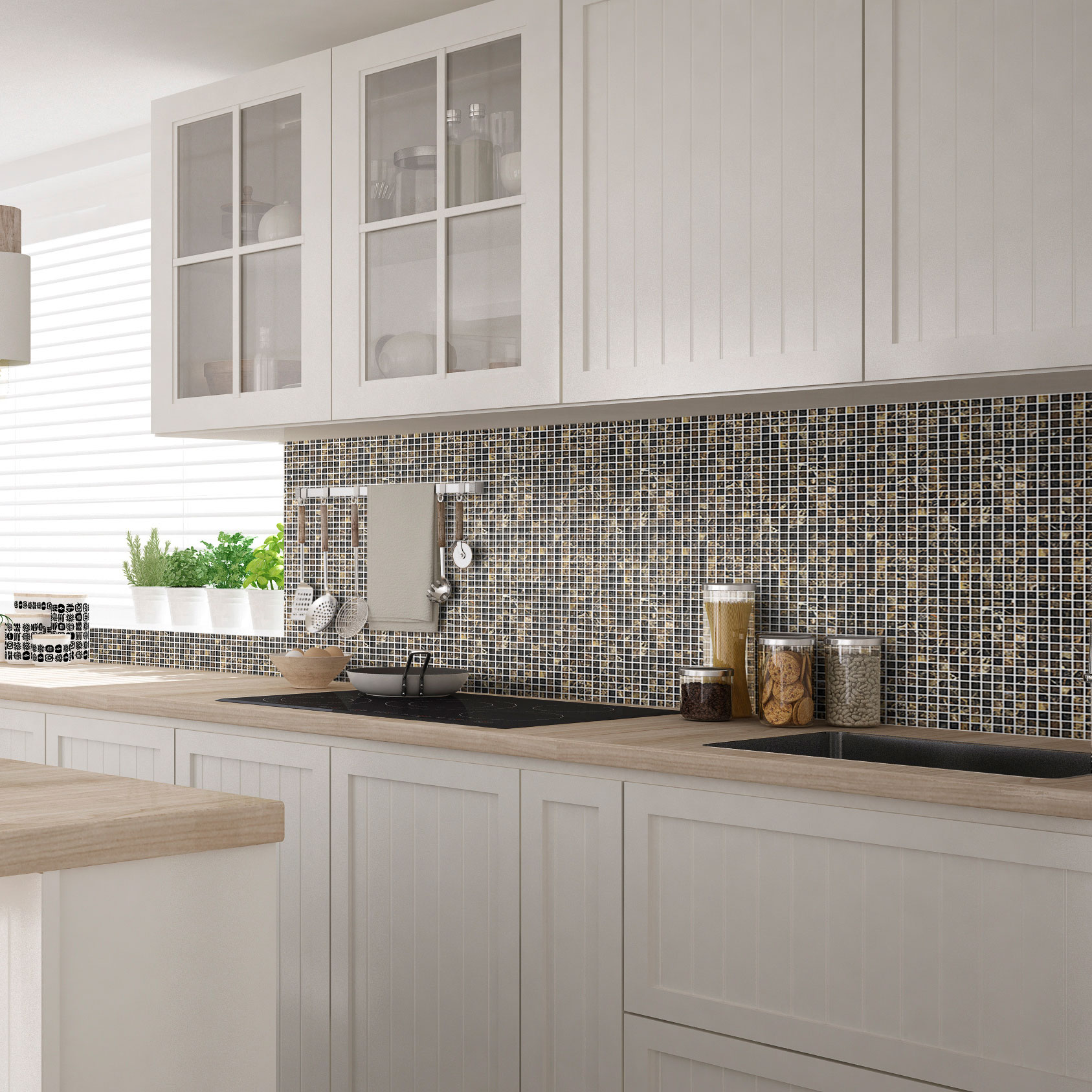 Marmor Arredo Dark Emperador Honed Brun 2x2 cm