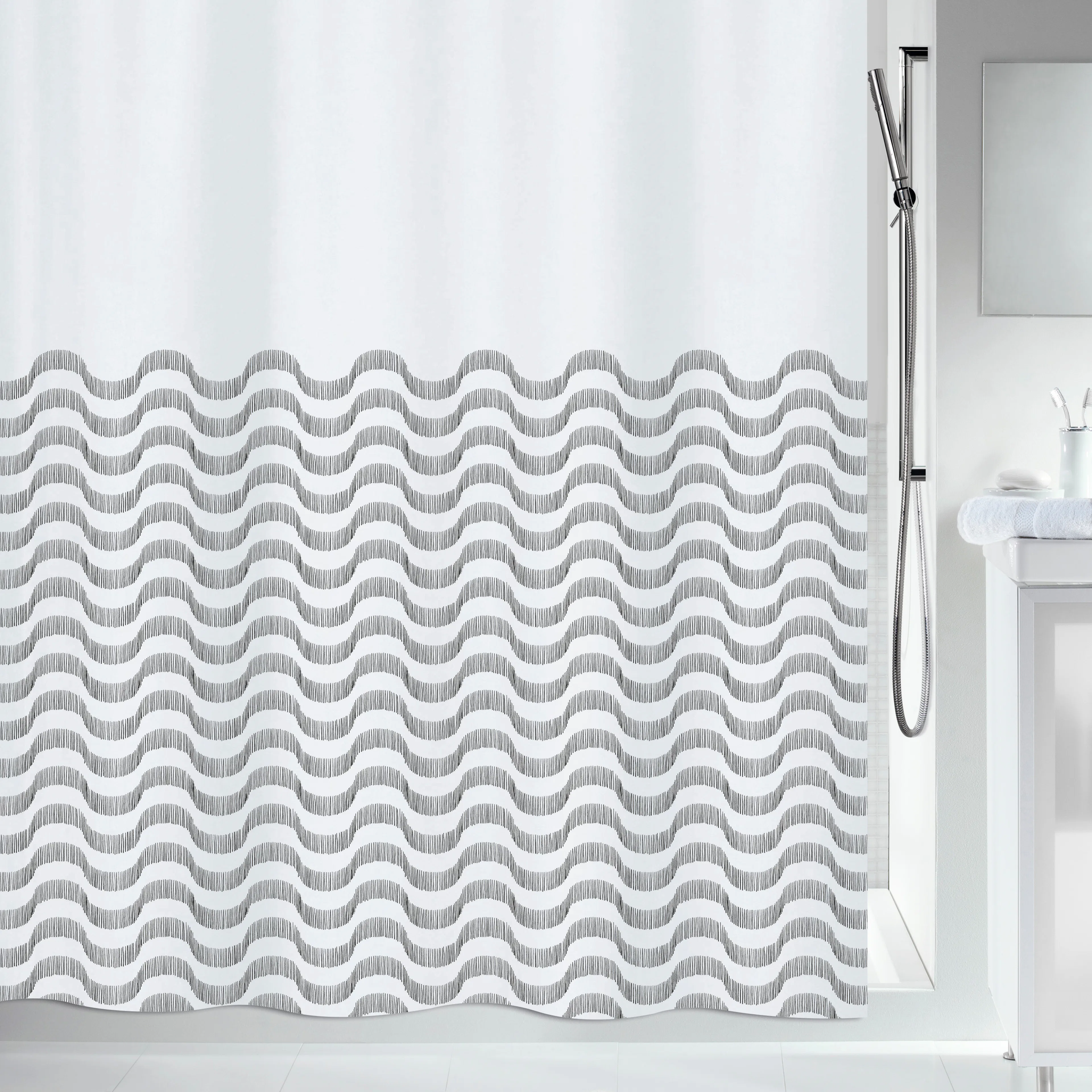 Duschdraperi Spirella Vagues 180X200