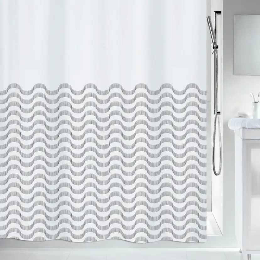 Duschdraperi Spirella Vagues 180X200
