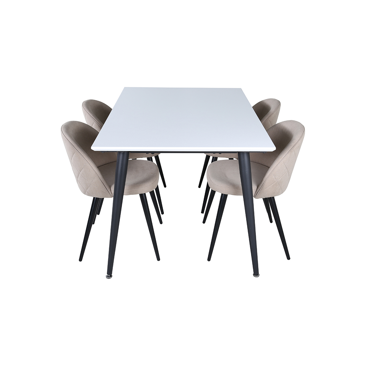 Matgrupp Venture Home Jolie med 4 Valentina Stitcthes Stolar Polyesterlinen