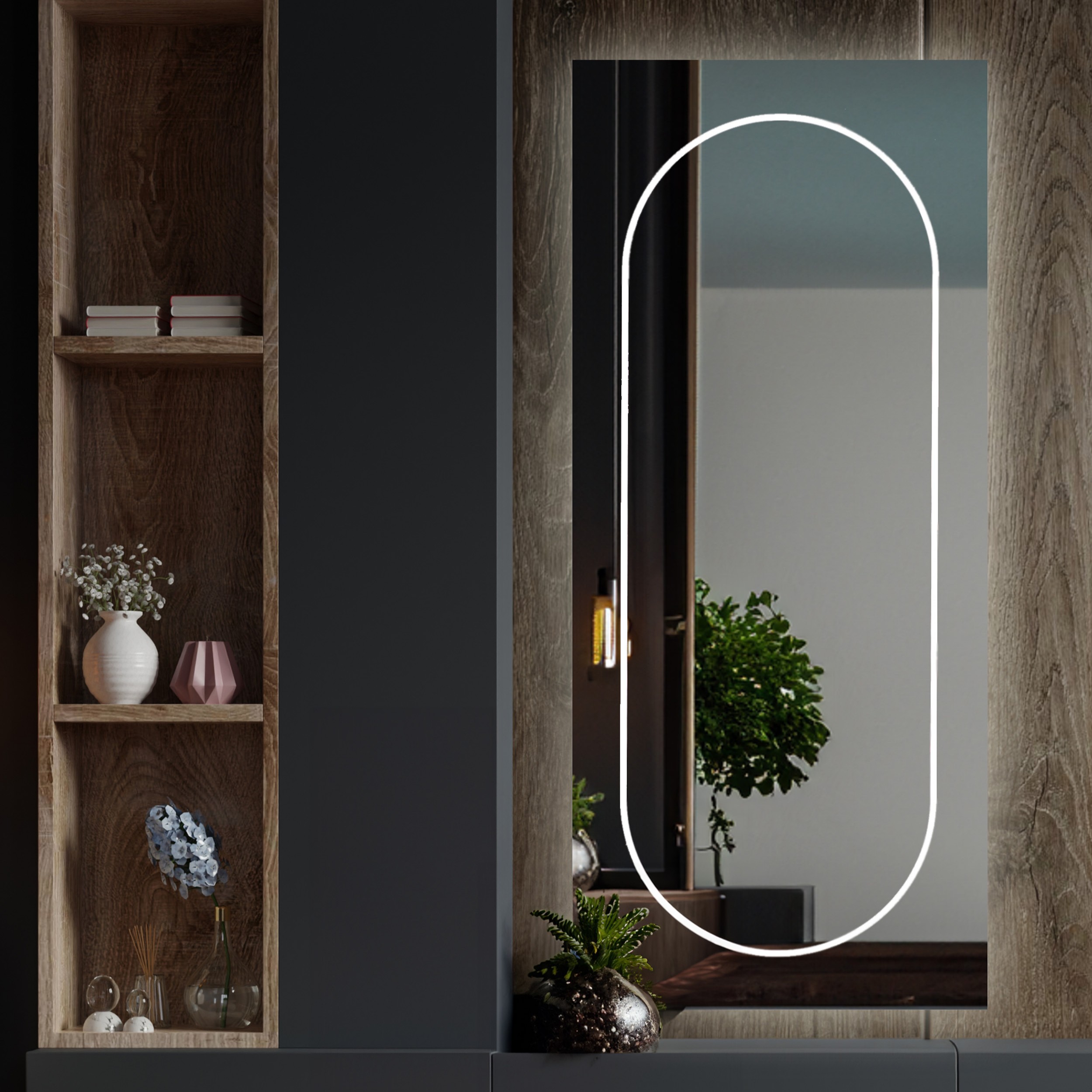 Spegel Vidi Vista med LED-belysning