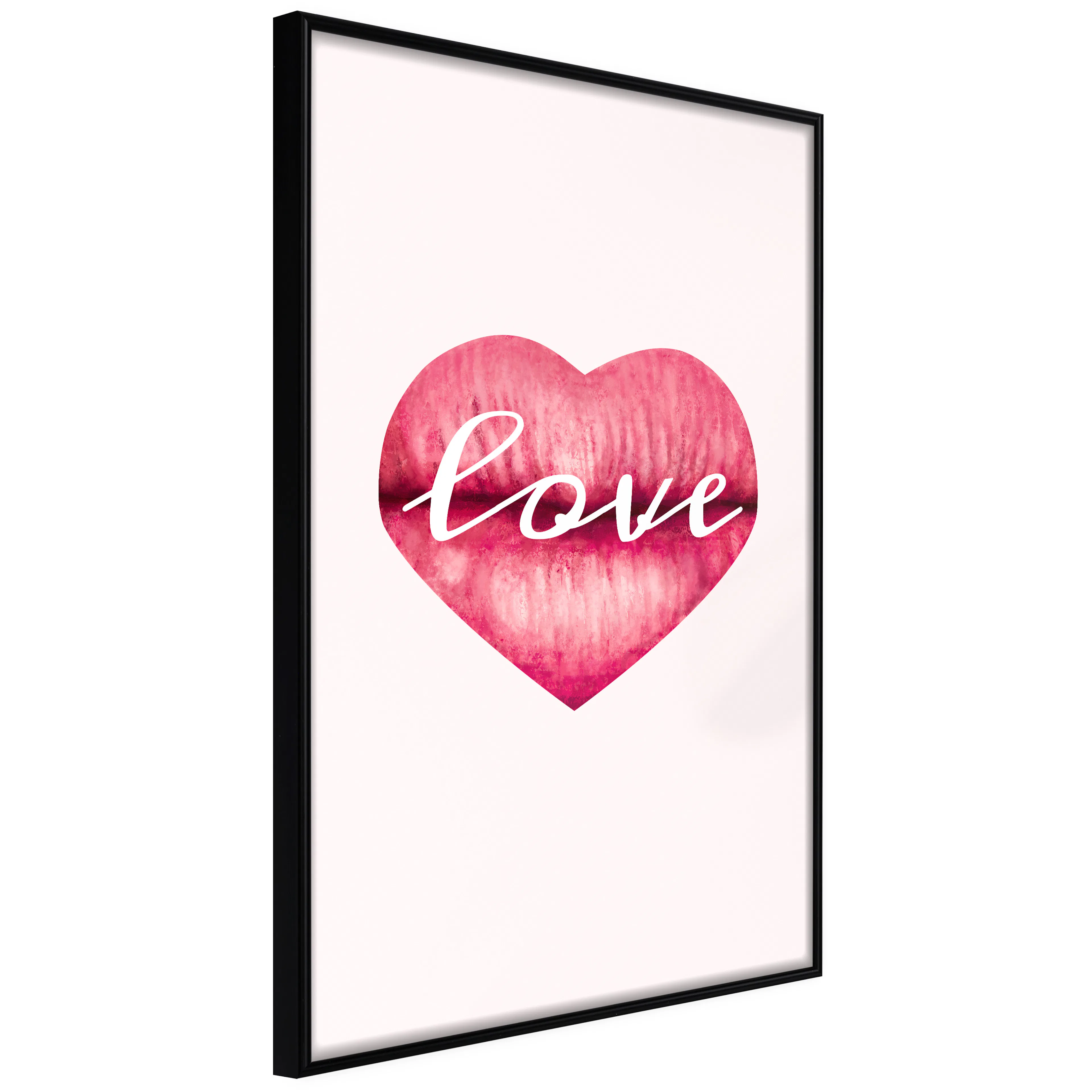 Affisch - Love Lips [Poster] 40x60 Svart ram, 40x60 cm