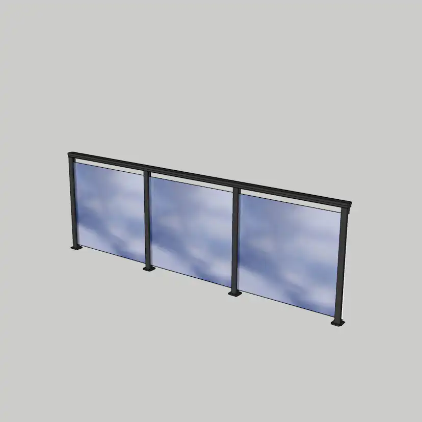 Glasräcke Novoroom Komplett Sektion A-M