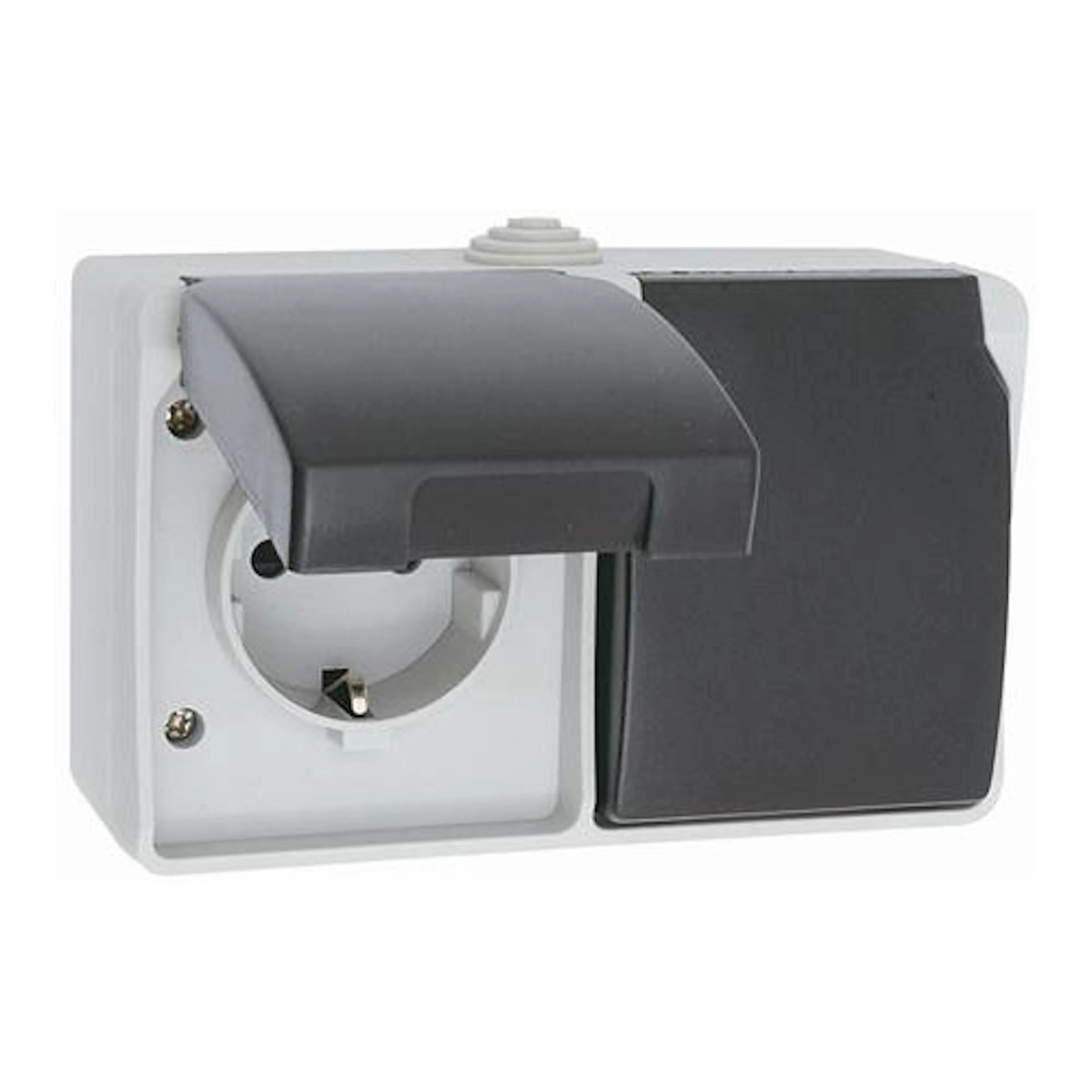 Vägguttag Malmbergs Pano 2-Vägs IP44