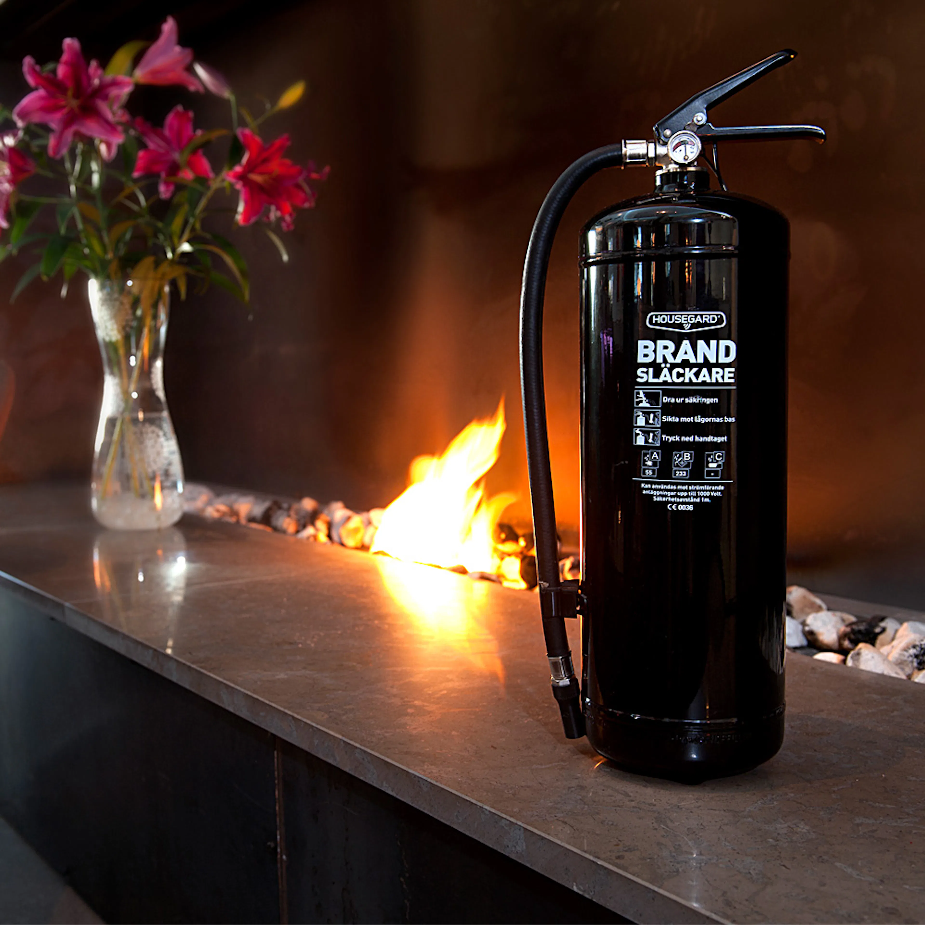 Brandskydd Housegard Lilla Villapaketet Black Design