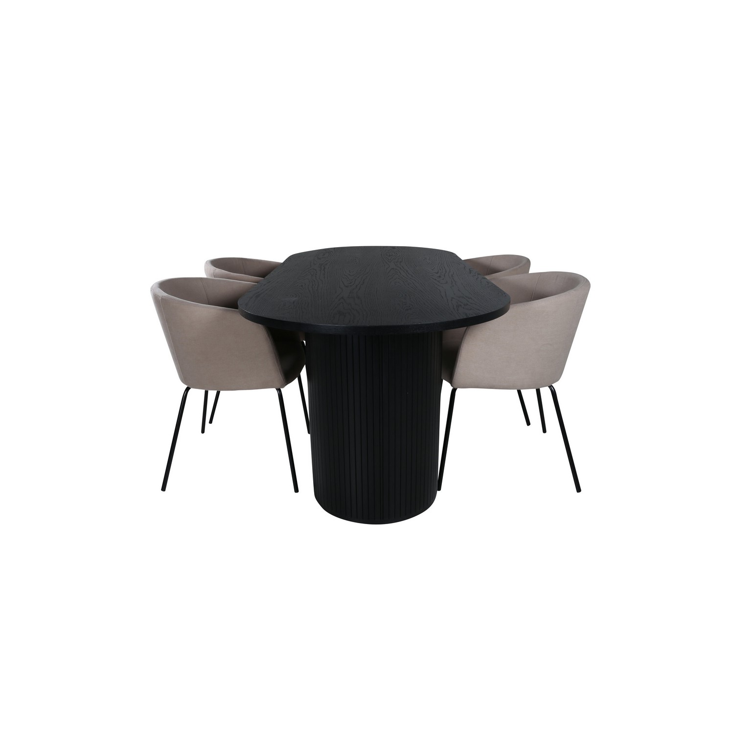 Matgrupp Venture Home Bianca med 4 Bergen Stolar Polyester