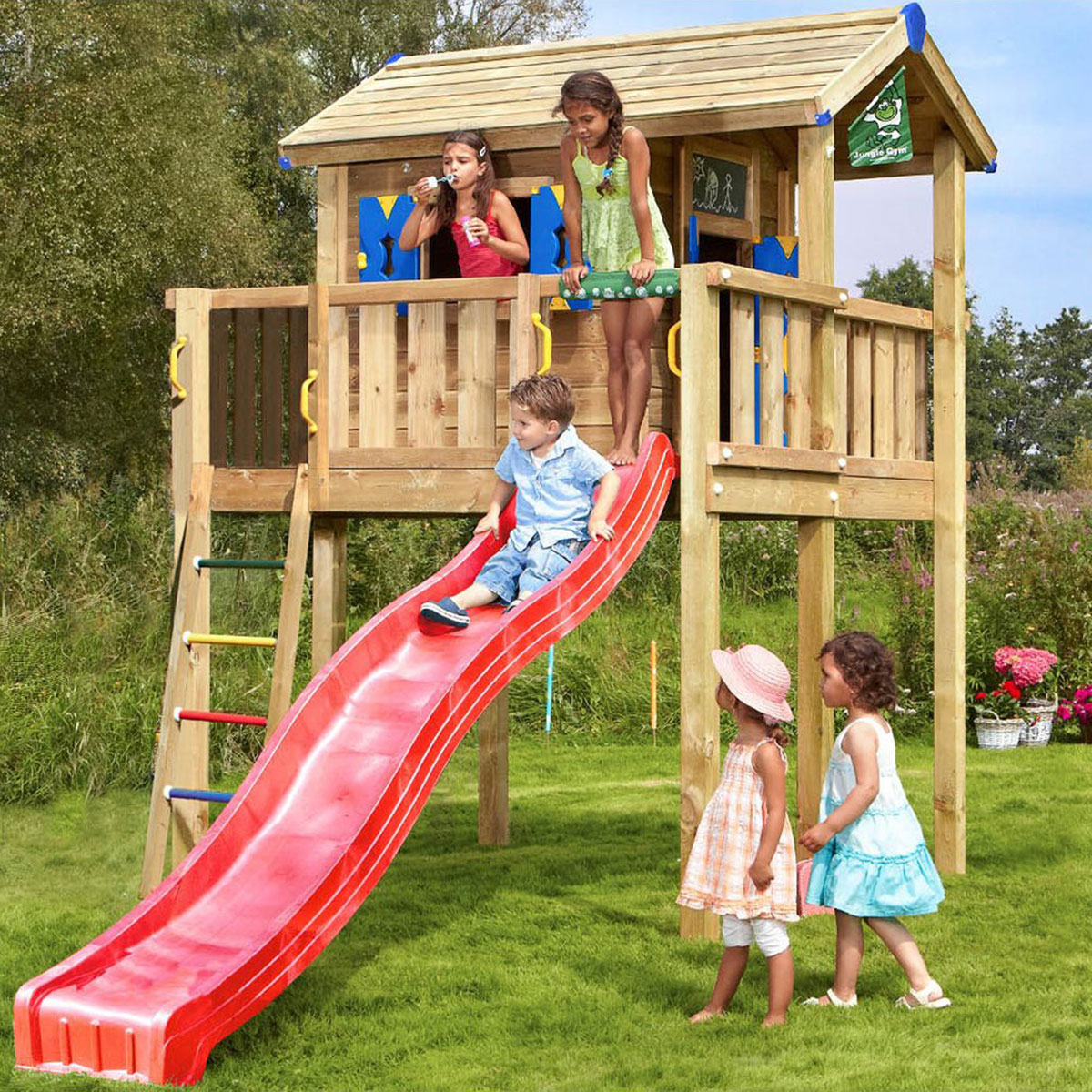 Lektorn Jungle Gym Lekstugetorn XL komplett inkl. rutschkana