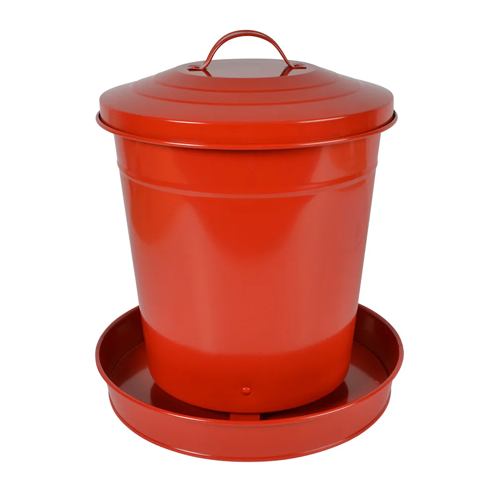 Foderautomat Gaun 6 Kg Plåt Röd