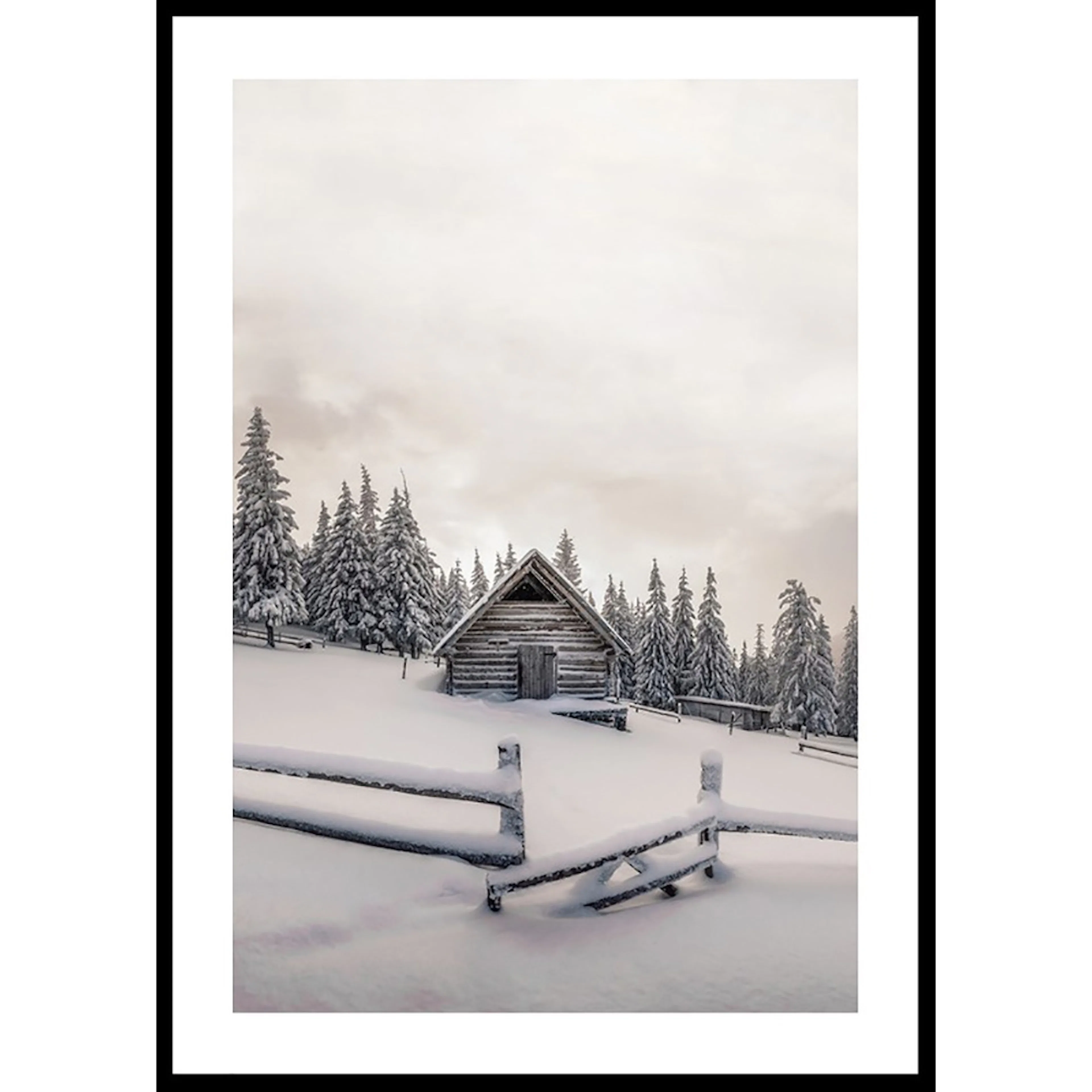 Poster Gallerix Cabin In Snow
