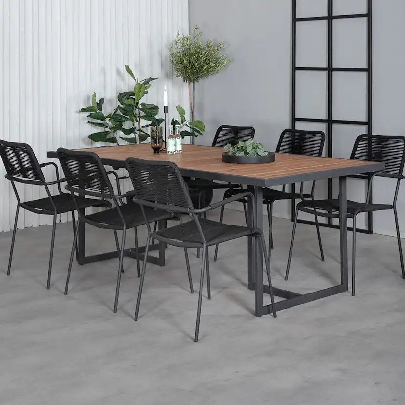 Matgrupp Venture Home King med 6 Lumi Karmstolar