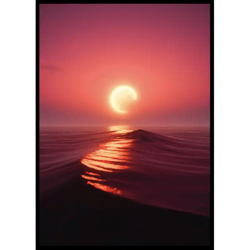 Poster Gallerix Moon Setting