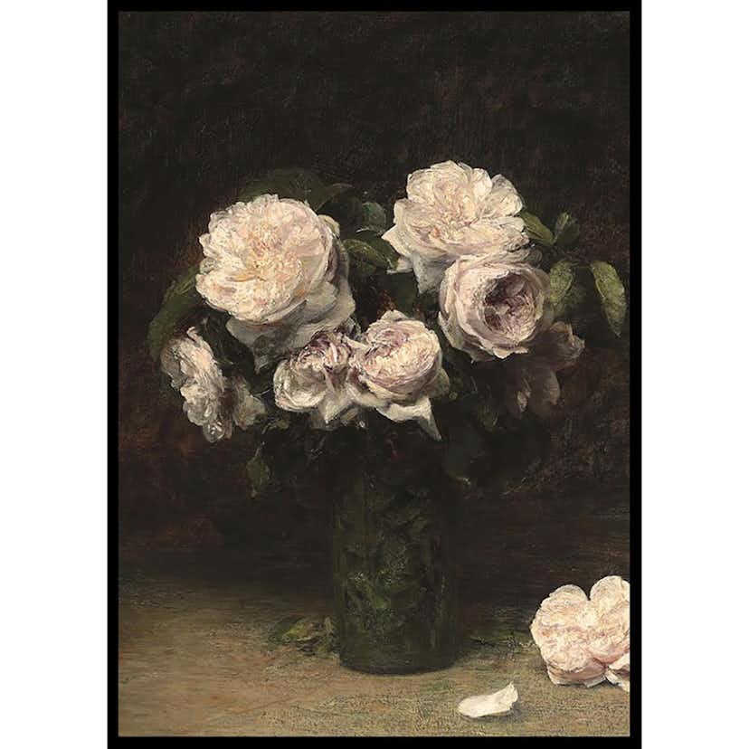 Poster Gallerix Roses Dans Un Verre 1877 By Henri Fantin-Latour