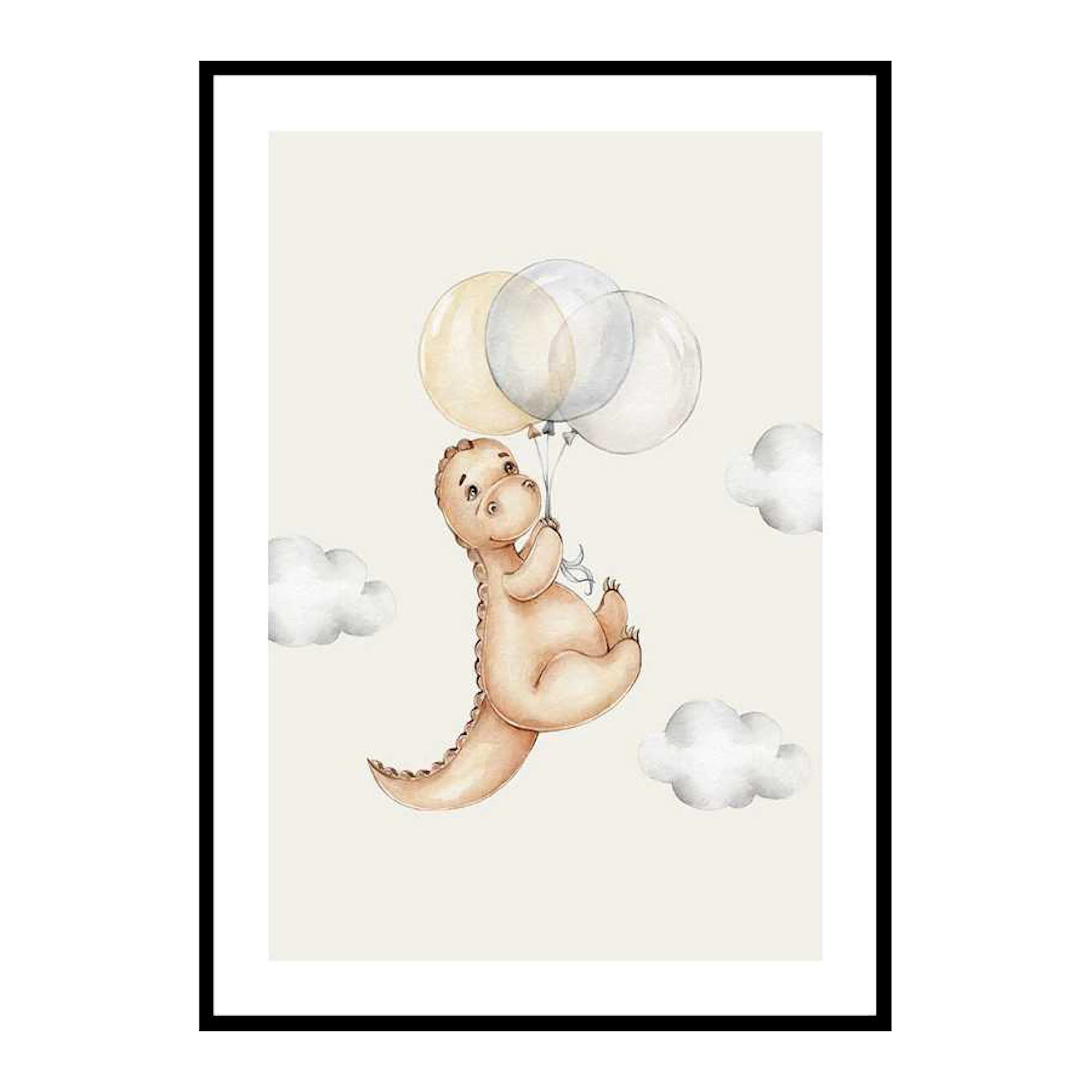 Poster Gallerix Dino With Balloons