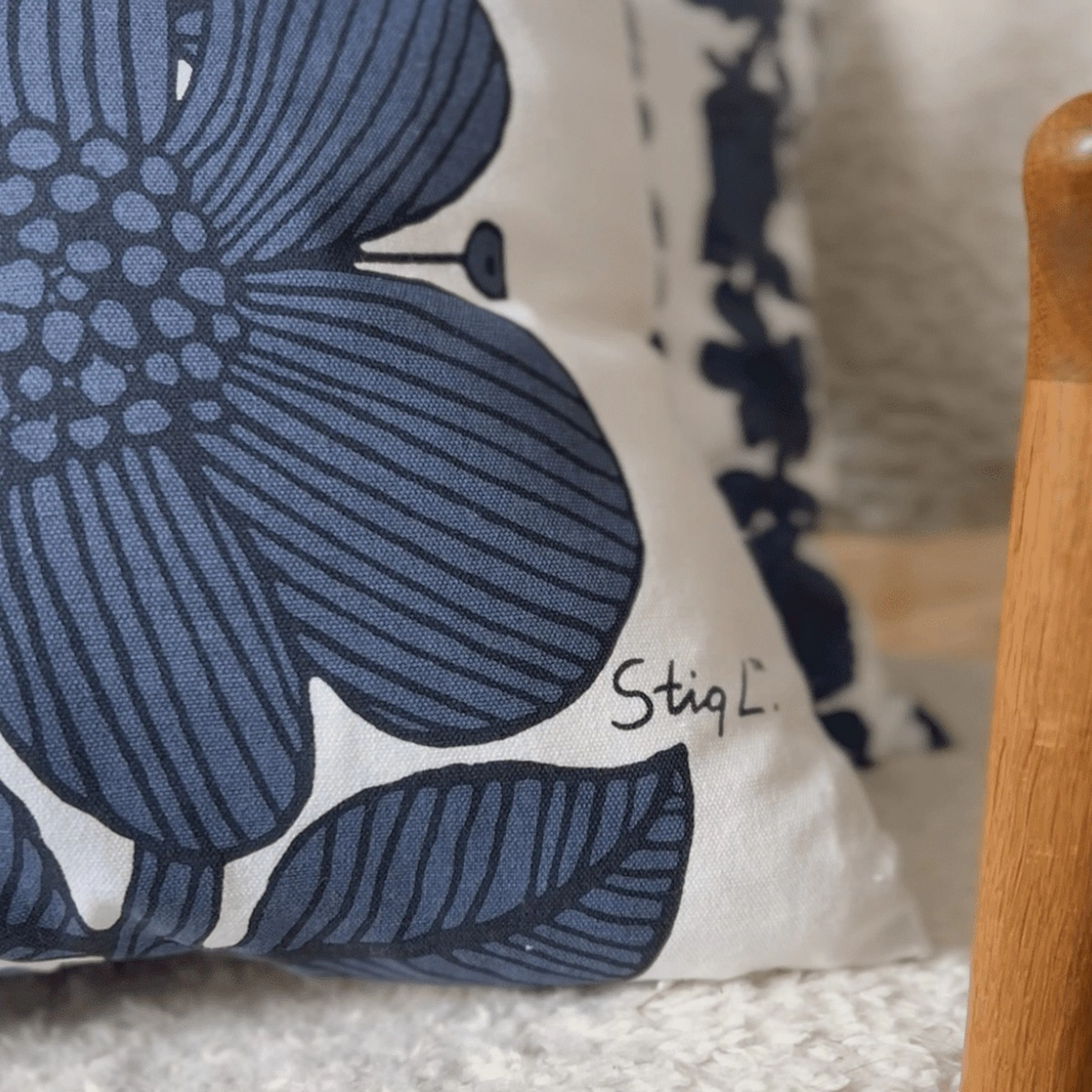 Kuddfodral Svanefors Stig Lindberg Aster XL