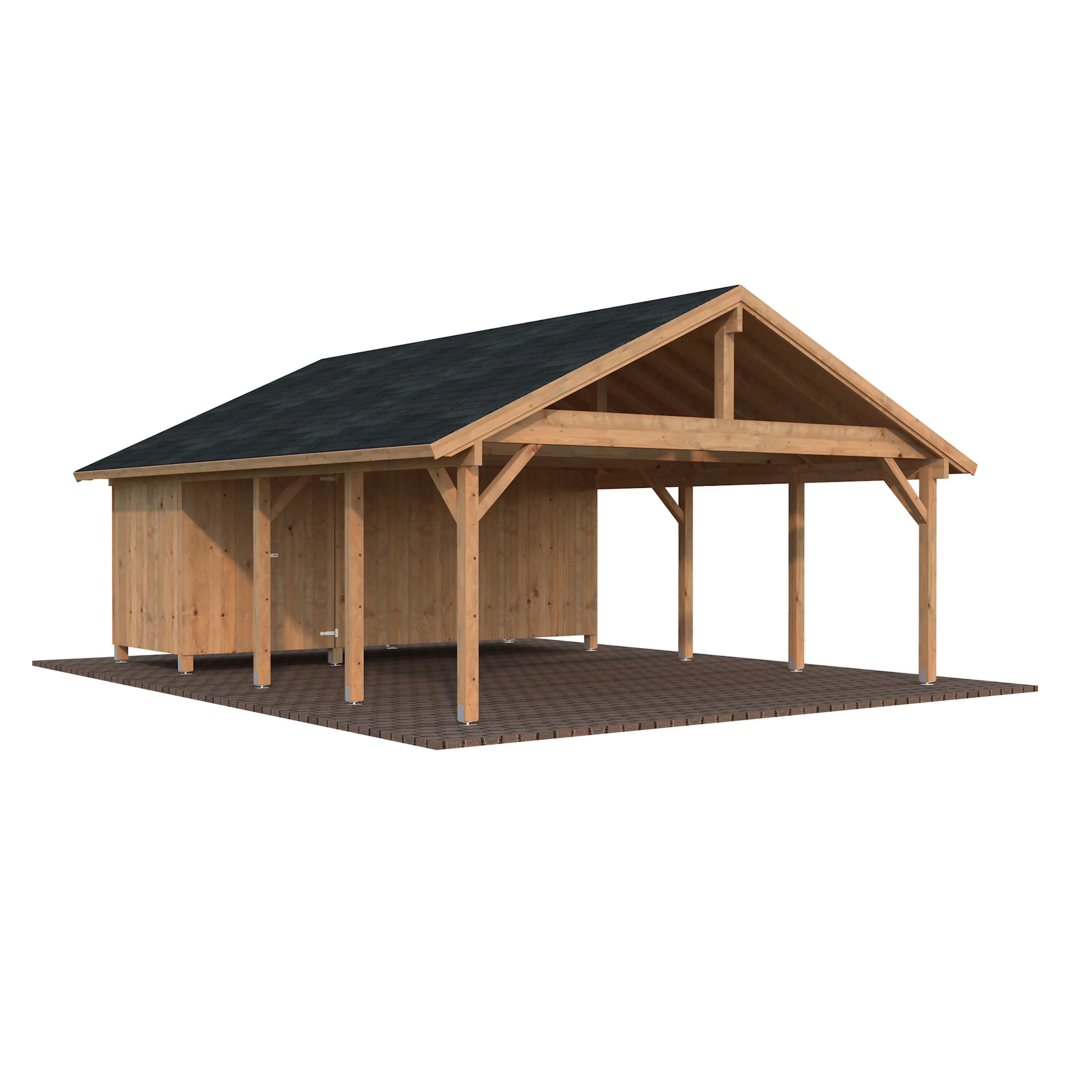 Robert 40,6 m2 with shed BNDIP Impregnerad brun
