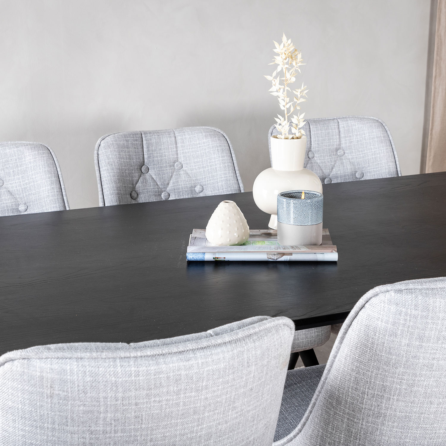Matgrupp Venture Home Dipp med 6 Velvet Deluxe stolar
