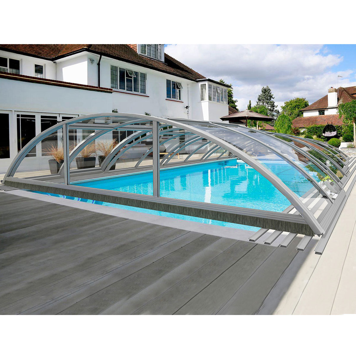 Pooltak Metalcraft 3x6m 4 mm Klar Kanalplast Silver