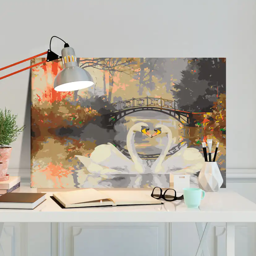 Gör-det-själv Målningar Arkiio Swan Love